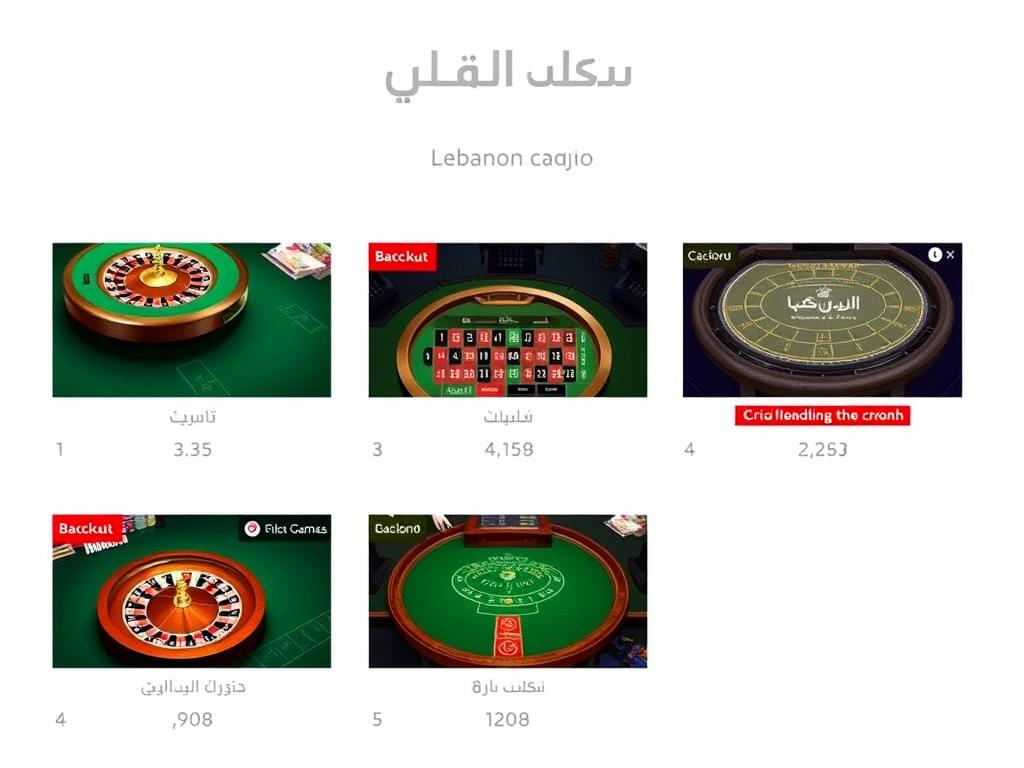 ألعاب الطاولة في كازينوهات الإنترنت اللبنانية