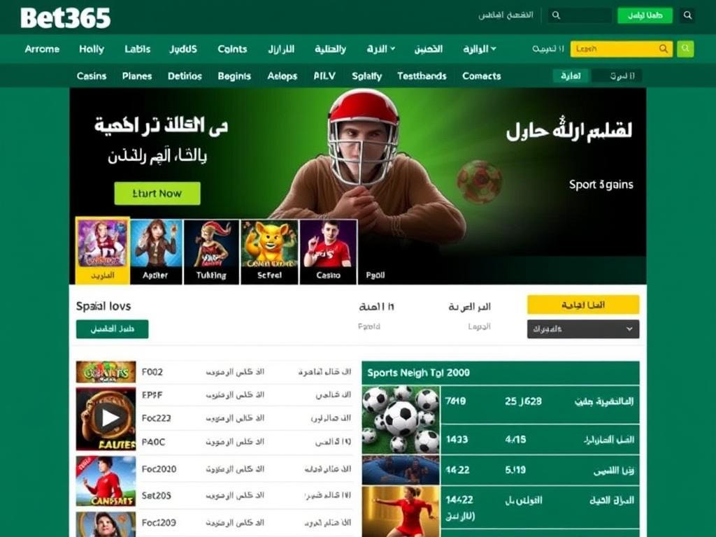منصة Bet365 تعرض قسم الكازينو والمراهنات الرياضية باللغة العربية منصة Bet365 تعرض قسم الكازينو والمراهنات الرياضية باللغة العربية