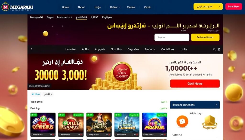 واجهة كازينو Megapari مع عرض الألعاب والمكافآت للاعبين العمانيين واجهة كازينو Megapari مع عرض الألعاب والمكافآت للاعبين العمانيين